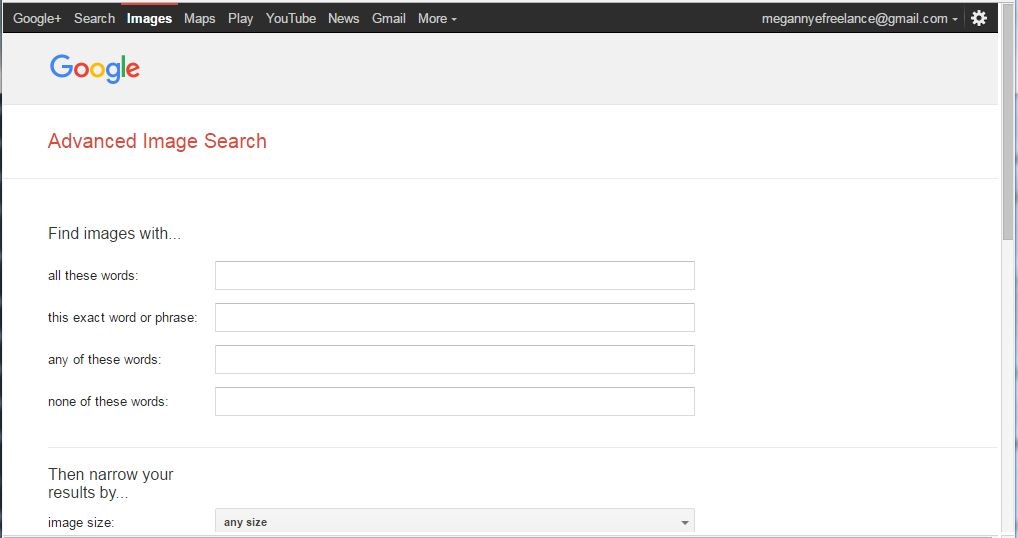google advanced image search